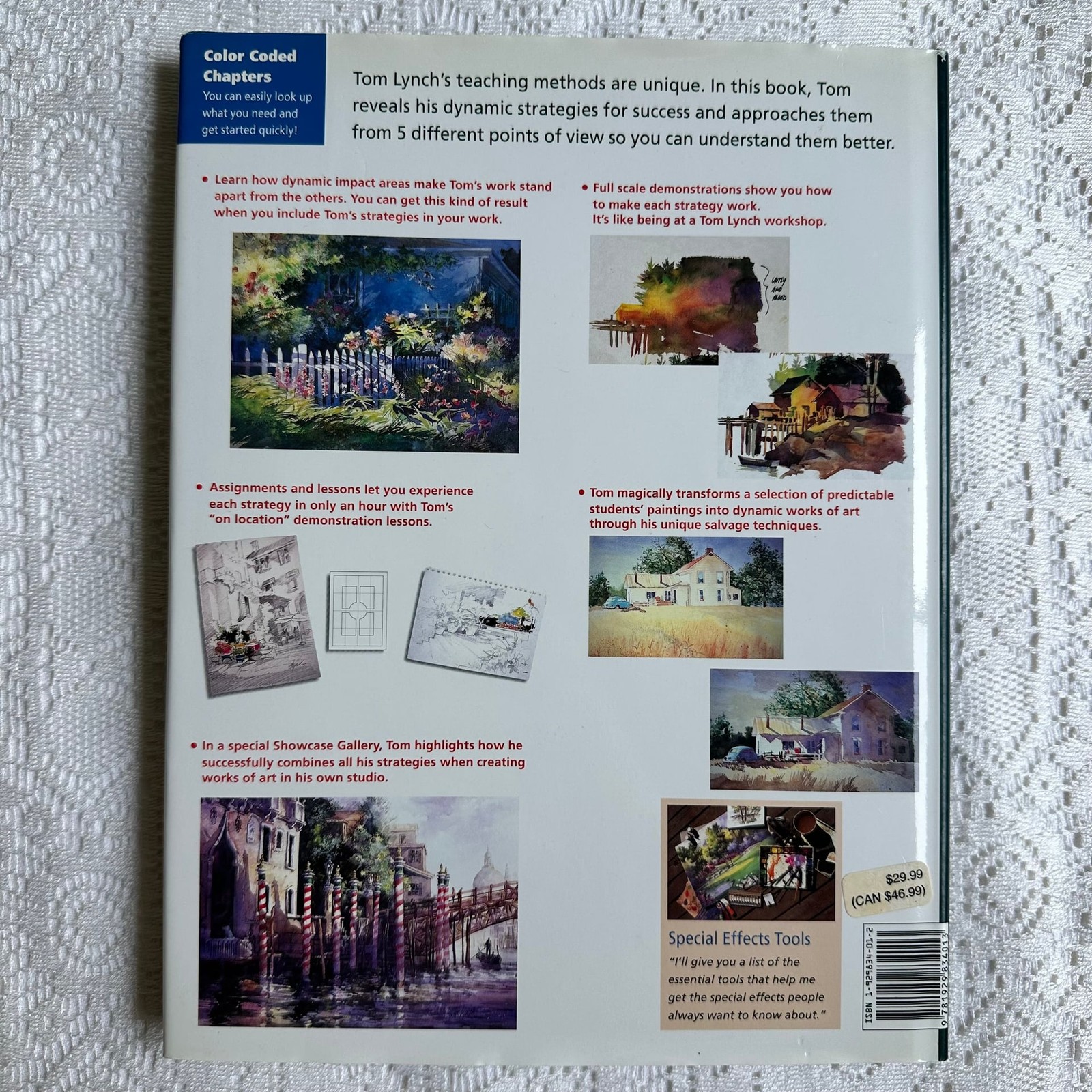 SIGNED COPY of Tom Lynch's Watercolor Secrets Hardcover Book 