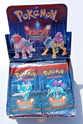 POKEMON WOTC NEO REVELATION BOOSTER BOX EMPTY BOX + 2 EMPTY PACKS NO CARDS | eBay POKEMON WOTC NEO REVELATION BOOSTER BOX EMPTY BOX + 2 EMPTY PACKS NO CARDS | eBay