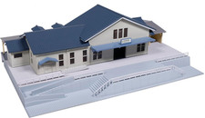 KATO 23-211D N gauge Suburban Station Building Monotone Diorama new