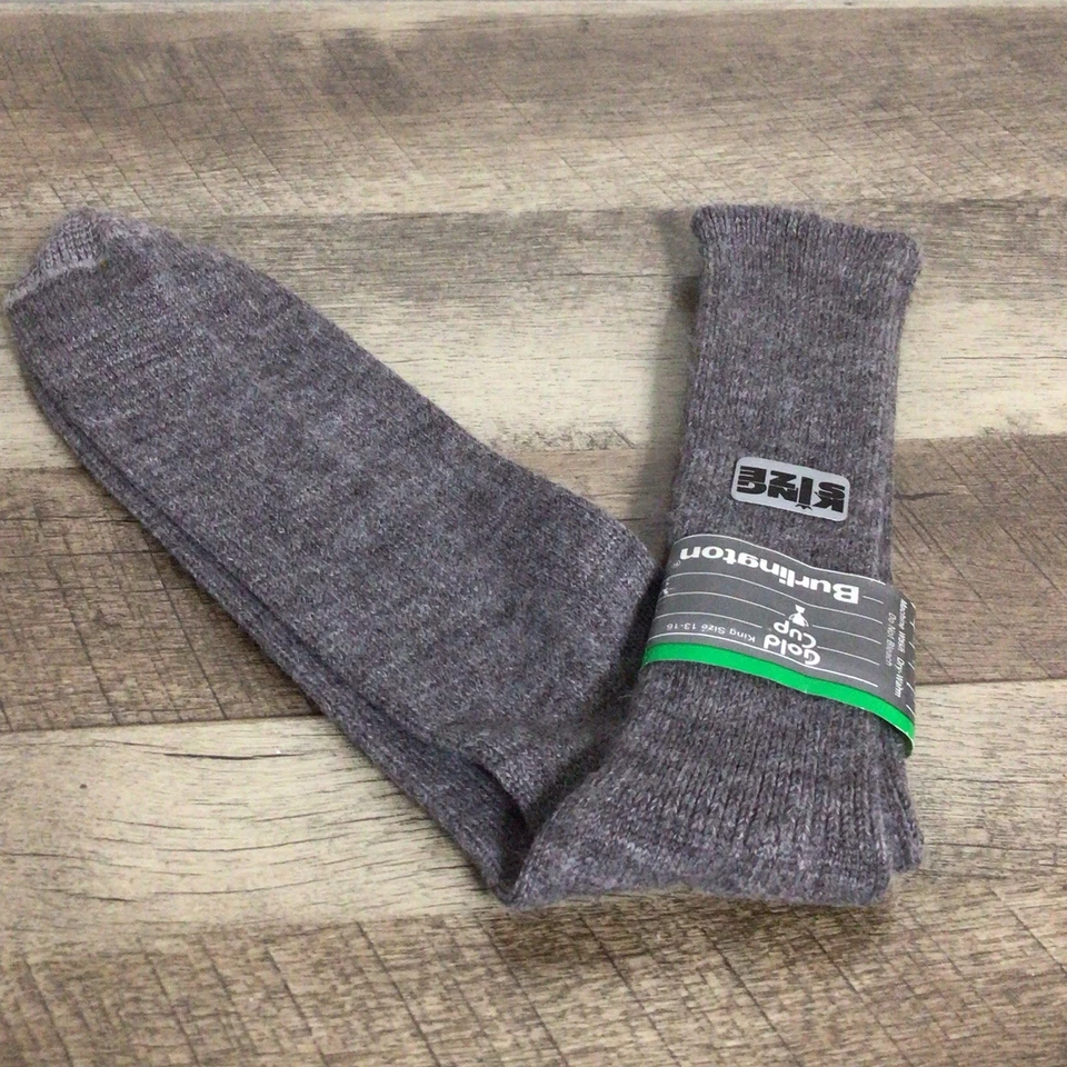 Calcetines Burlington Gold Cup 75% Orlon Acrílico 25% Nylon Gris Talla King 13-16 Nuevos de Lote Antiguo Foto 4 de 4