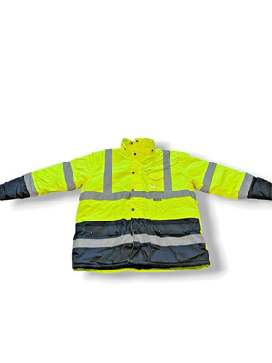 High visibility jacket majestic ANSI class 3 2XL insulated with removable hood