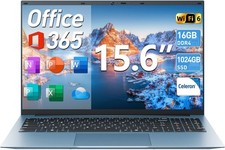 New 15.6" IPS Laptop Win11 Pro Intel N5100 16GB RAM 1TB SSD Wi-Fi 6 Office 365