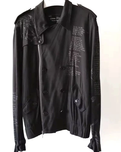 Number (N)ine Takahiro Miyashita Black Biker Jacket L  Zip/Button Pockets image 10