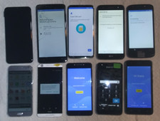 10 Android Phones Samsung LG Motorola HTC Parts Repair Galaxy A20 V30 Lot