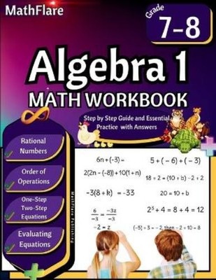 Mathflare Publishing Algebra 1 Workbook 7th and 8th Grade (Paperback)