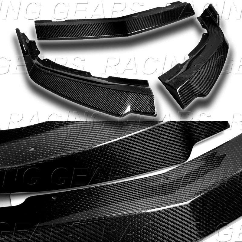 KIT DE CARROCERÍA DE PARACHOQUES DELANTERO DE FIBRA DE CARBONO ALERÓN DIVISOR LABIO AJUSTE CARGADOR DODGE 11-14 Foto 2 de 4