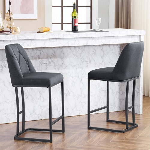 Set of 2 Modern Bar Stools Bar Chairs Counter Height Dining Chair for Kitchen - Picture 40 of 48