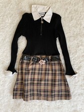 Vintage Dress 7T Medium Disorderly Kids Plaid Academia Retro Collared 70s 80s