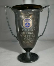 Very Rare 1937 LEAGUE of AMERICAN WHEELMEN Trophy-CCC 50 Mile Race-First Place