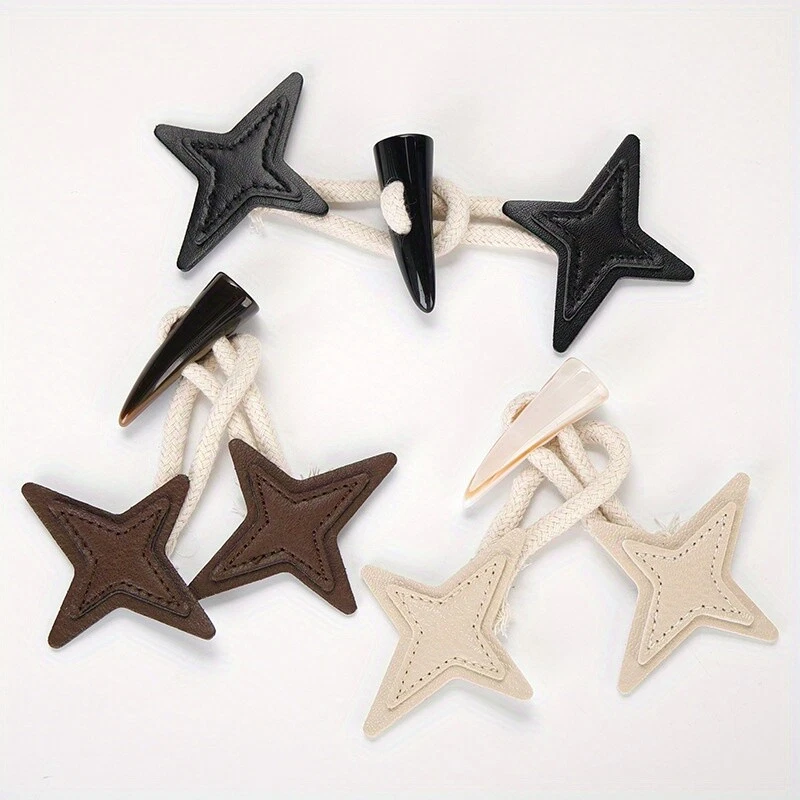 3 Sets PU Leather Sew-on Toggles Closures sew-on Resin Horn Buttons Sewing - Image 2 of 4