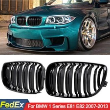 Front Bumper Kidney Grille Dual Slats Fit Bmw E81 E82 135i 2007-2013 Gloss Black Front Bumper Kidney Grille Dual Slats Fit Bmw E81 E82 135i 2007-2013 Gloss Black