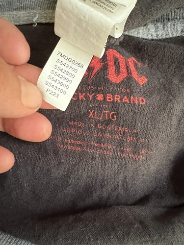 ACDC (2018) Official Men's "Highway To Hell" Lucky Brand Raglan Band T-Shirt XL - Picture 5 of 5