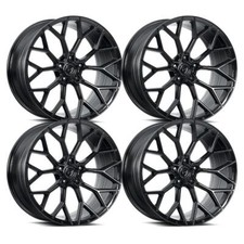 Set-4 Dolce Pista 20x8.5 5x112 28mm Gloss Black Wheels Rims 20 Inch