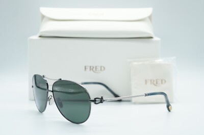 NEW FRED FG 40001U 12R DARK GREY GREEN AUTHENTIC SUNGLASSES FRAMES 61-12