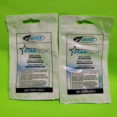 2 pack Estes 2303 Startech Starters for Model Rocket Engines 12 TOTAL