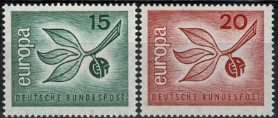 1965 DEUTSCHLAND EUROPA CEPT ZWEIG MIT 3 BLÄTTERN C.E.P.T. 2 V. MNH MF67134