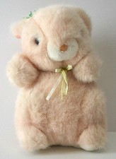 OSHKO Peachy Pink Stuffed Plush BUNNY Rabbit Lovey 