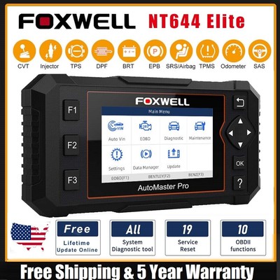 Foxwell NT644Elite ABS SRS All System Car Diagnostic Scanner EPB Oil Code Reader