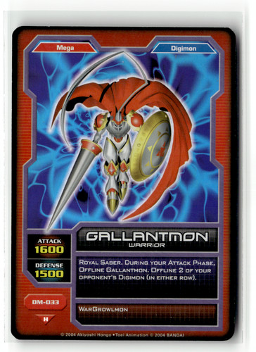Gallantmon #DM-104 Digimon CCG card