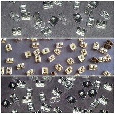 5x3.5MM Platinum,Gold,Silver Plated Butterfly Earring Backs 25PC,50PC,100PC New