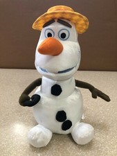 Disney Frozen Olaf the Snowman Plush With Hat and Cane 13" SAVE BIG 