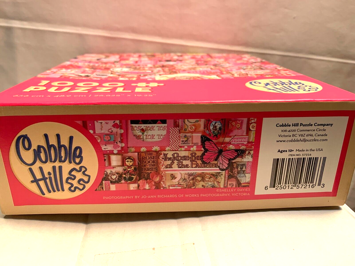 Cobble Hill Jigsaw Puzzle; Pink; art by Shelley Davies; 1000