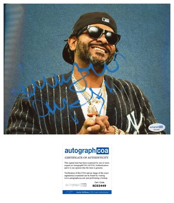 JIM JONES SIGNED THE DIPLOMATS WE FLY HIGH POP CHAMPGNE 8x10 PHOTO - ACOA COA