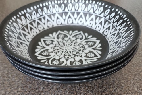 Set of Four (4) ~ Member's Mark ~ Melamine ~ MARAKECH ~ 7.5" Dia. Cereal Bowls - Picture 4 of 5
