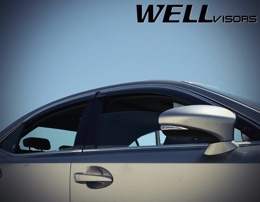 WellVisors Side Chrome Trim Window Visors For 1419 Lexus IS 250 350