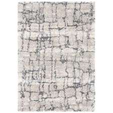 SAFAVIEH Fontana Shag Collection FNT851A Ivory / Grey Rug