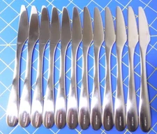 Vintage 12 American Airline In flight Meal Knives. Stainless Steel Limited DEAL!
