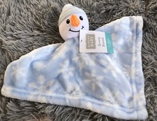 Personalized Embroidered Snowman Baby Lovie Lovey Security Blanket Baby Shower