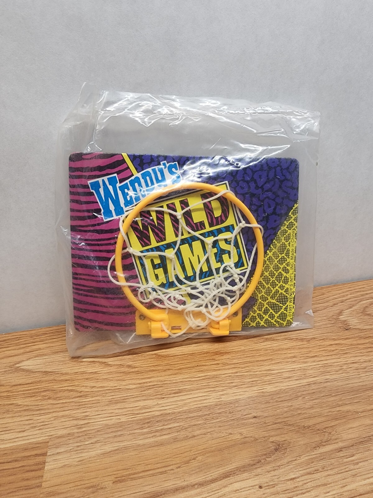 1991 Wendy's Kids Meal Toys  - WILD GAMES -  Basketball set.