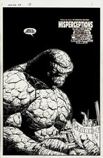 WHILCE PORTACIO - Jim Lee' Iron Man #3 pg 1 Splash-FF' Thing w/ Stark's tech '96