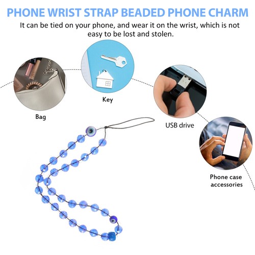Handy Kette Perlenarmband Für Telefon Perlenbesetztes Handy-Schlüsselband - 第 5/12 張圖片