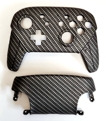 Nintendo Switch Pro Controller Custom Shell Carbon Design *NEW* UK