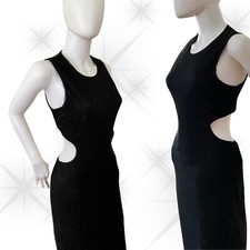 MINKPINK Astrid Cutout Midi Dress in Black X-Large NWT $129 online