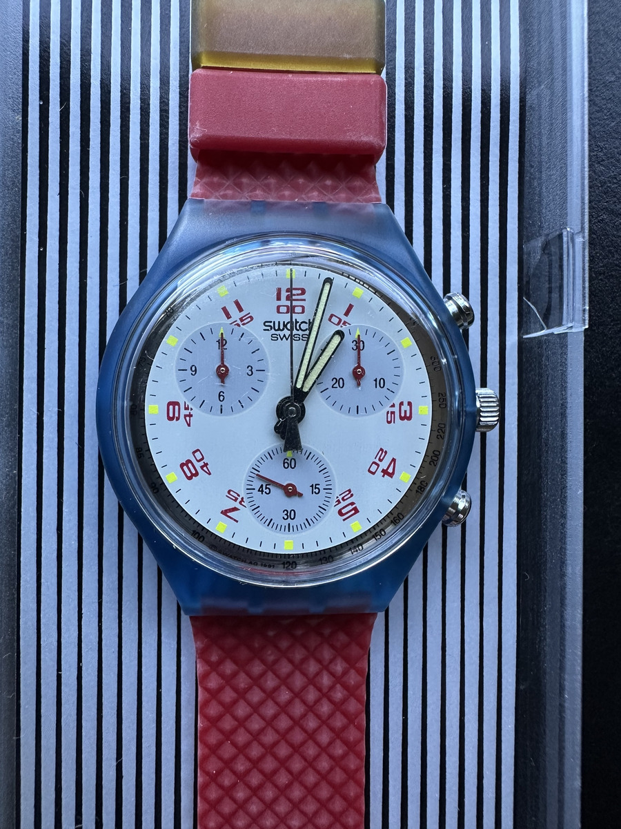 NEW Swatch Chrono Watch JFK SCN103, 1992 | eBay NEW Swatch Chrono Watch JFK SCN103, 1992 | eBay