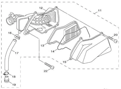 Filtro de aire original 5S9-E4410-11-00 para Yamaha Zuma 125 2009-2015 Foto 2 de 2