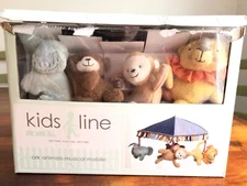 Kidsline Ark Animals Baby Musical Mobile Bear Monkey Lion Elephant Crib Decor