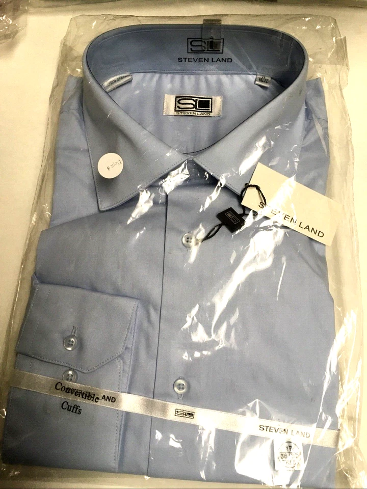 Camisa Steven Land para Hombre, Camisa de Vestir Abotonada Tallas/Colores Surtidos Clásica Foto 3 de 4