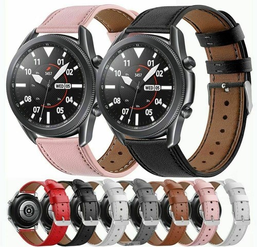 For Samsung Galaxy Watch 3 41mm 45mm Leather Wrist Soft Watch Band Strap Ebay
