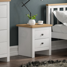 SALE 2 Drawer Bedside Chest Nightstand Bedroom Storage Furniture White