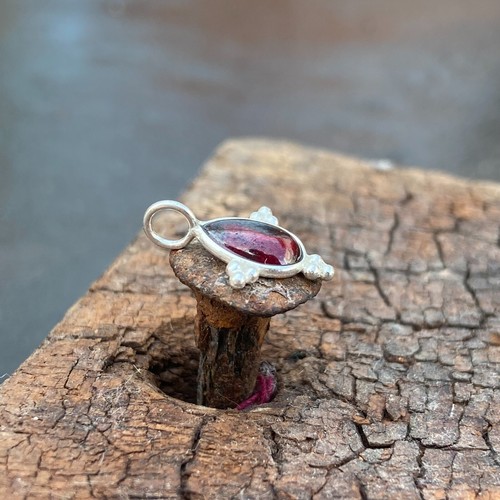 925 Sterling Silver Handmade Gift Charm Purple Amethyst Tiny Charm Pendant - Picture 2 of 5