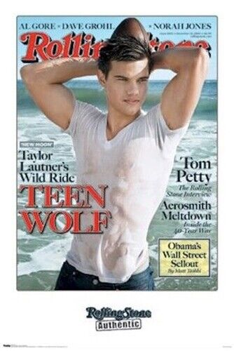 TAYLOR LAUTNER ~ TEEN WOLF ~ ROLLING STONE ~ 22x34 MOVIE POSTER - Picture 1 of 1