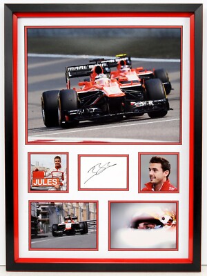 Jules Bianchi Marussia Driver F1 Signed Framed Autograph Display