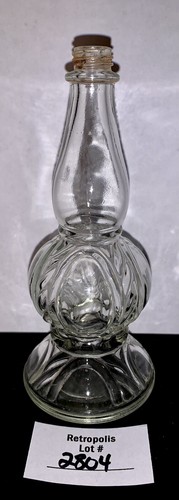 Lander’s Novelty Oil Lamp Glass Perfume Bottle No Shade Or Lid Vintage