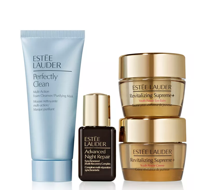 5 Pc Estée Lauder SUMMER 2024 Gift Set: Makeup Bag SERUM