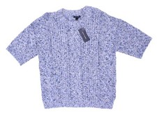 NWT - TOMMY HILFIGER Women's 'CABLE' Blue LONG-SLEEVE CREW-NECK SWEATER - M