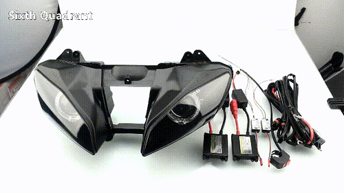 For Yamaha YZF R6 2008-2015 Angel Devil Eyes Fully Assembled Headlight Projector - Picture 2 of 32